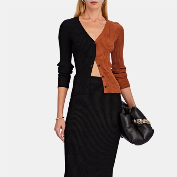 STAUD Sweaters - STAUD NWT Sm cargo sweater cardigan in tan/black